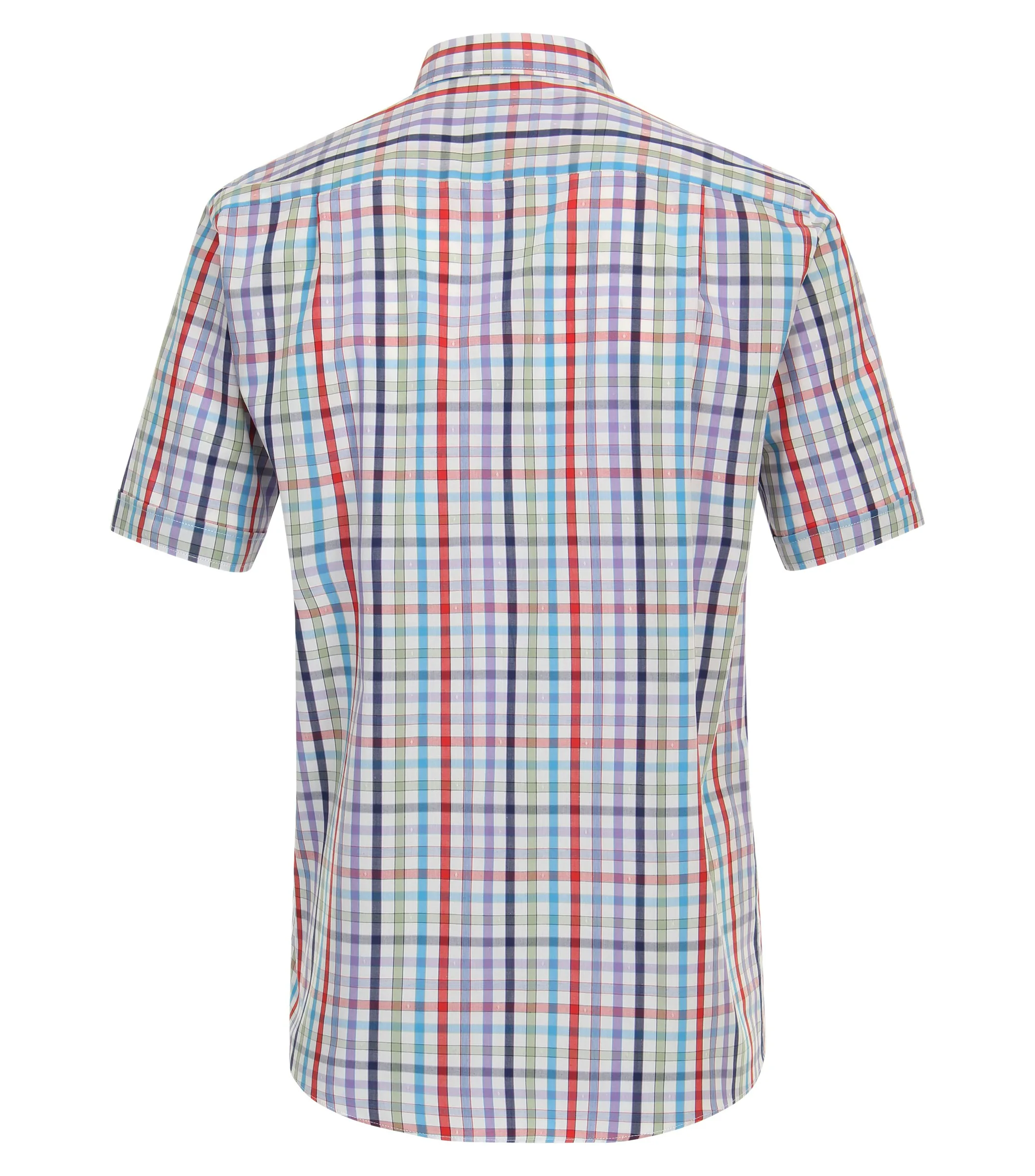 REDMOND Freizeithemd Kurzarm in Blau - 100 % Baumwolle - Ansicht 2