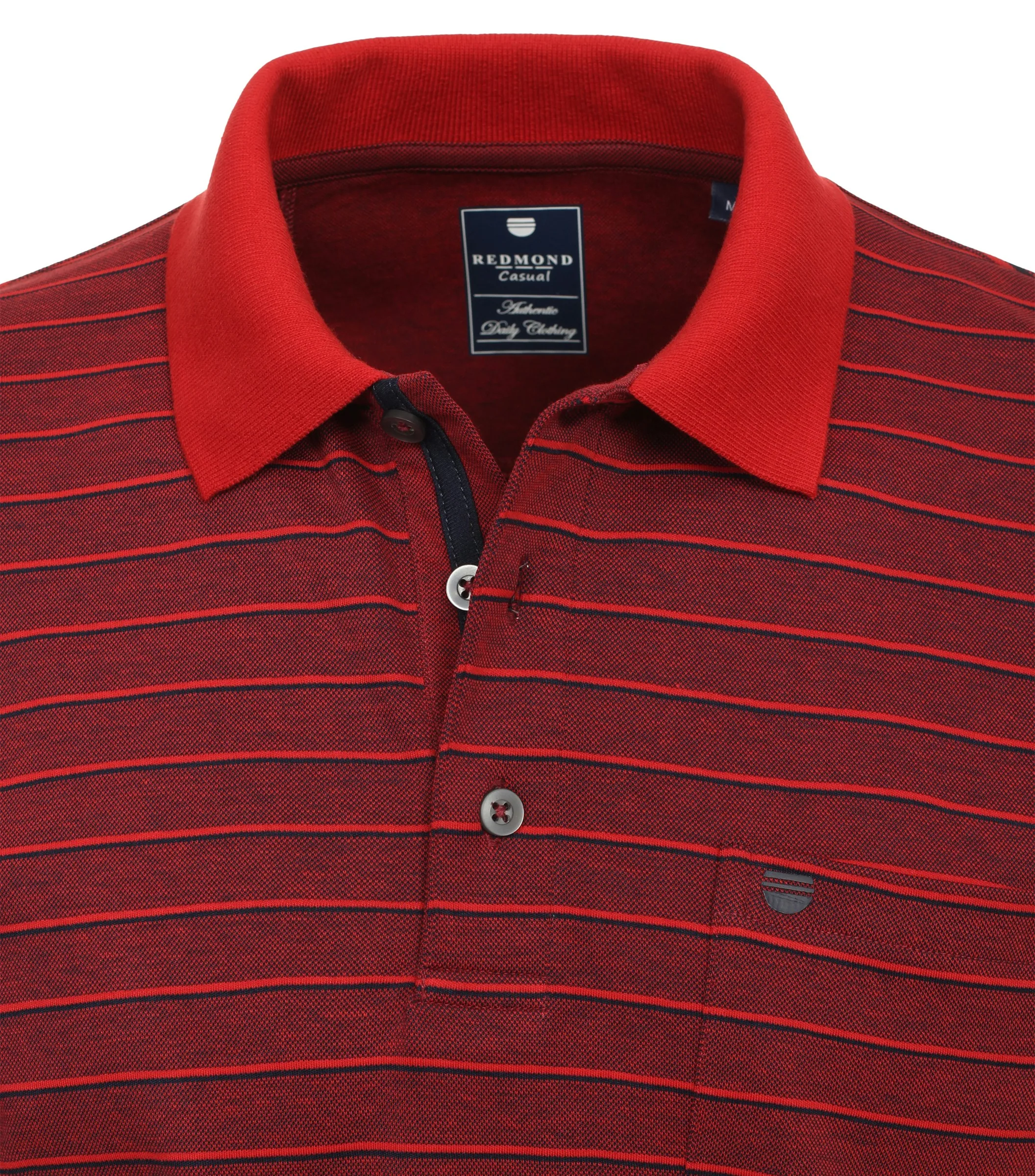 REDMOND Polo-Shirt in Rot - 50 % Baumwolle, 50 % Polyester - Ansicht 3