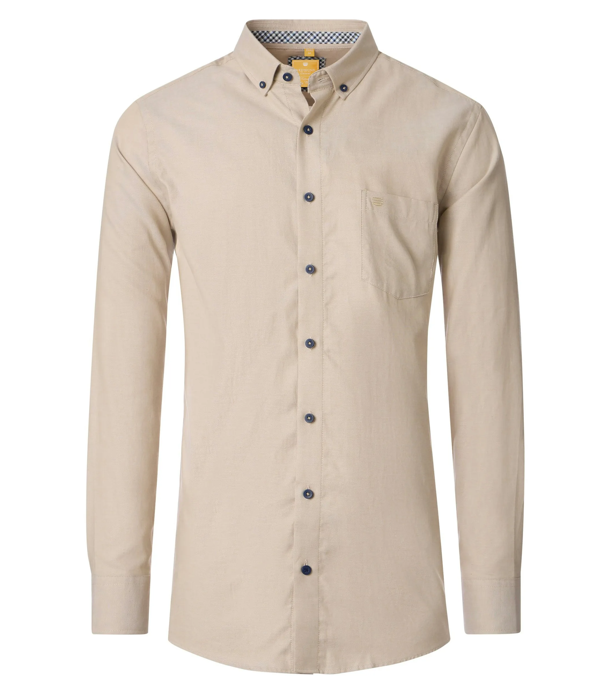 REDMOND Freizeithemd in Beige - 100 % Baumwolle - Ansicht 1