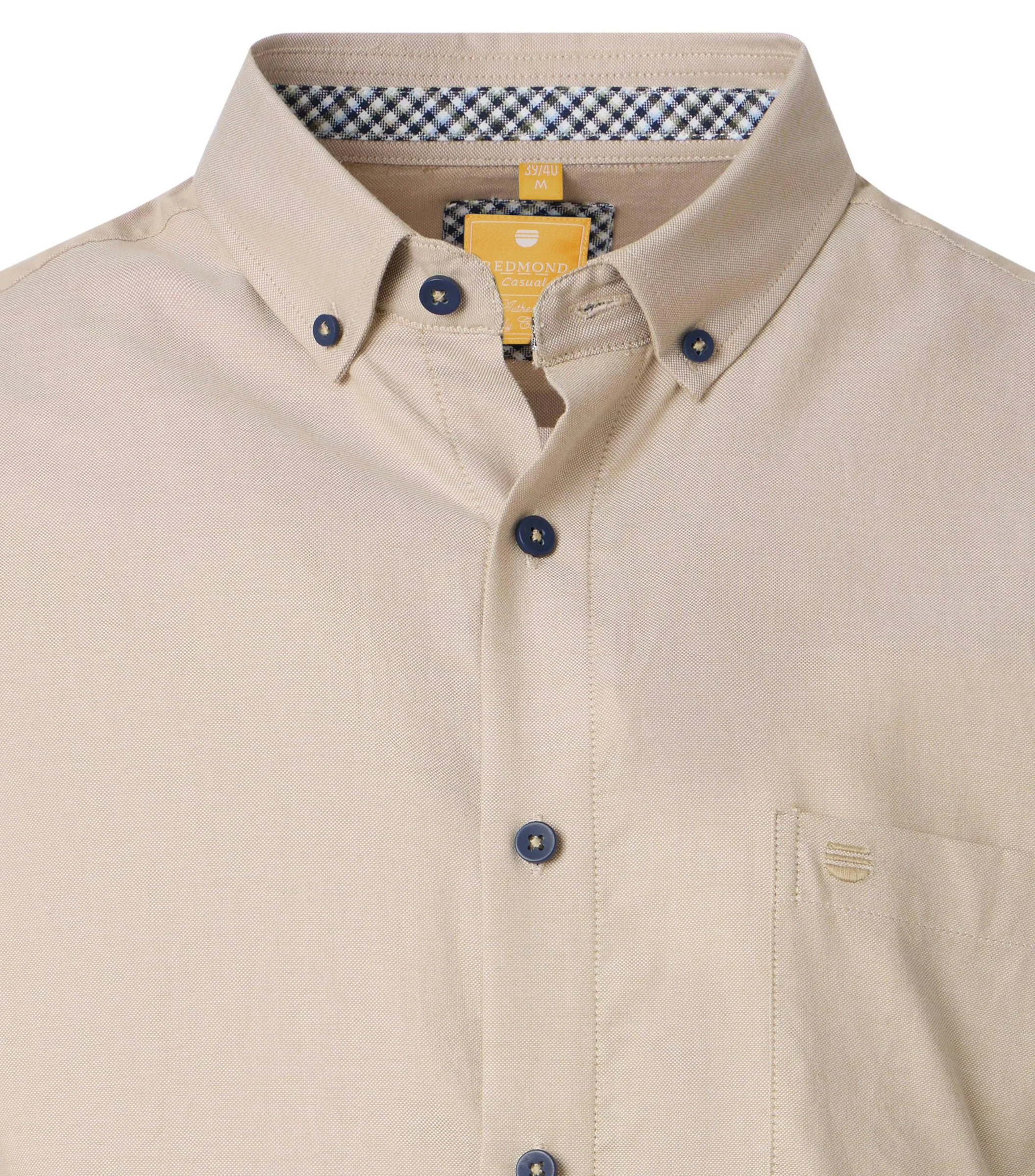 REDMOND Freizeithemd in Beige - 100 % Baumwolle - Ansicht 3