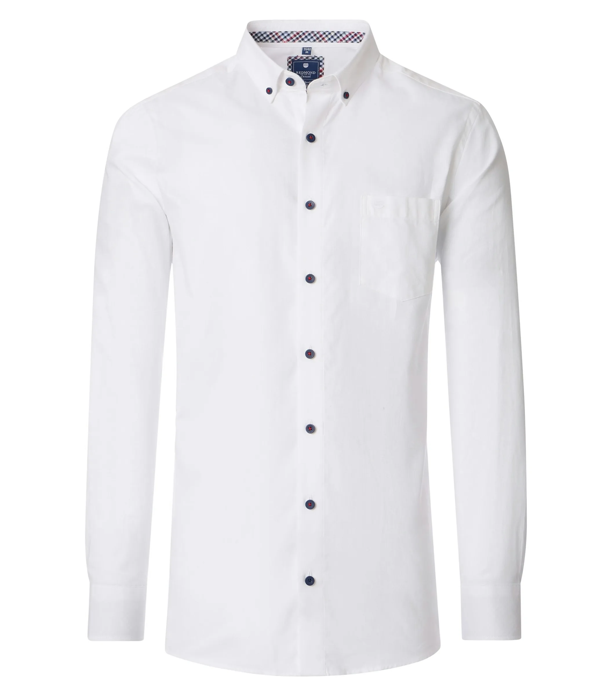 REDMOND Freizeithemd in Weiss - 100 % Baumwolle - Ansicht 1