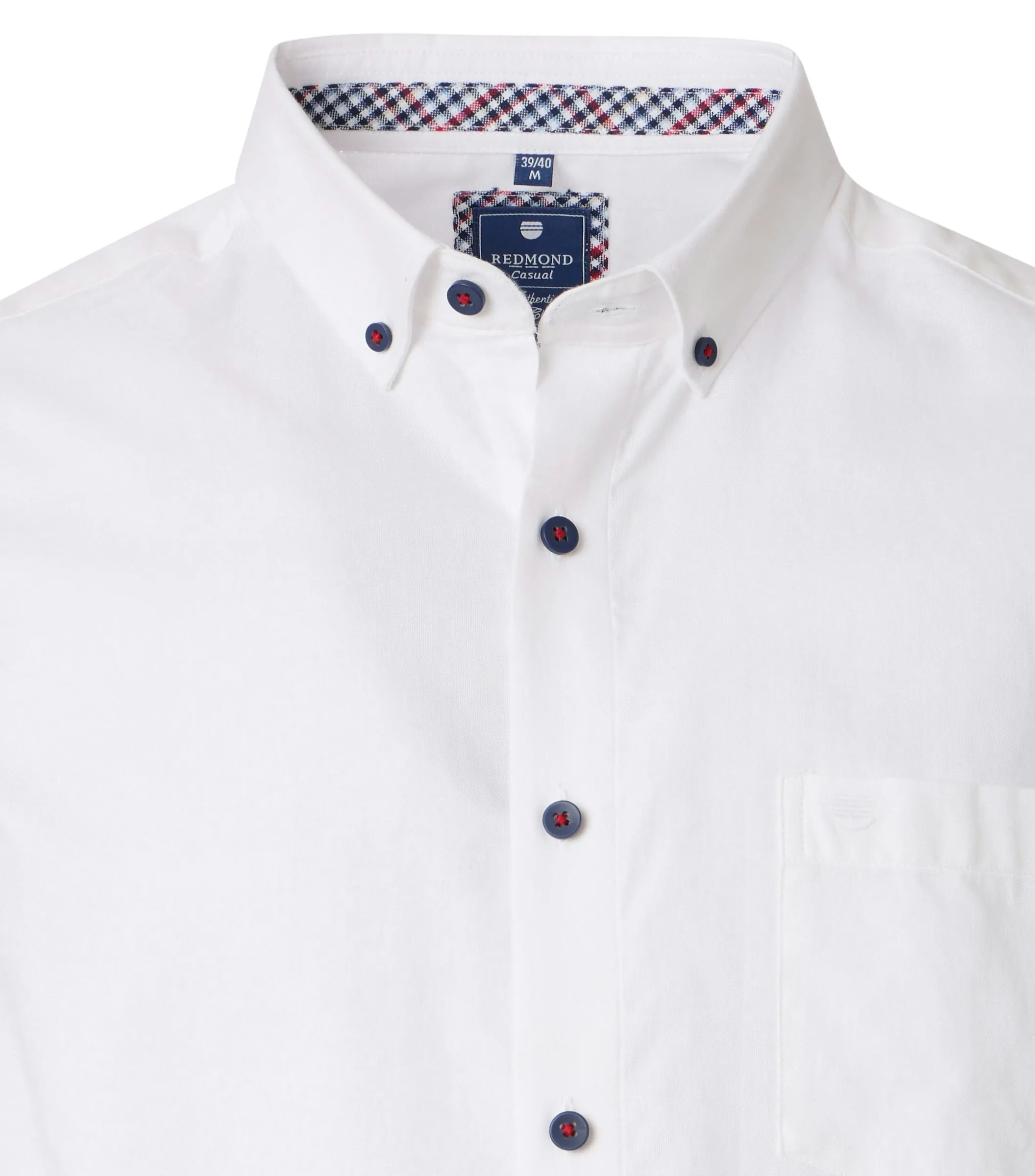REDMOND Freizeithemd in Weiss - 100 % Baumwolle - Ansicht 3