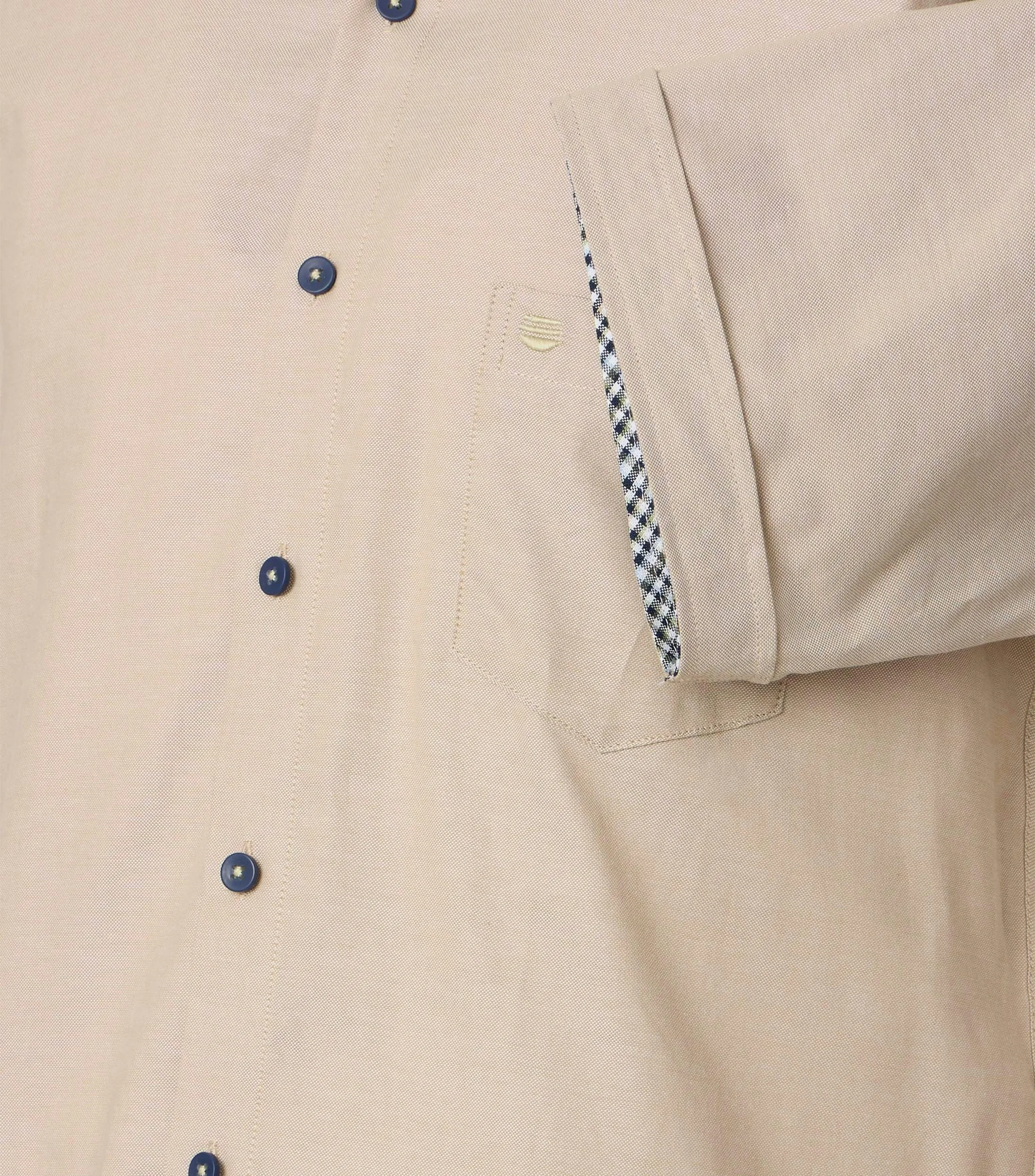 REDMOND Freizeithemd Kurzarm in Beige - 100 % Baumwolle - Ansicht 4