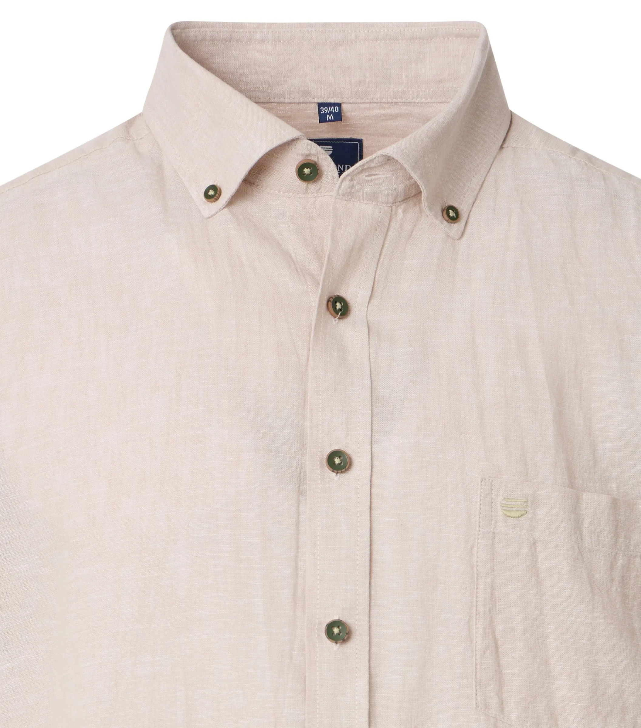 REDMOND Leinenhemd in Beige - 55 % Leinen, 45 % Baumwolle - Ansicht 3