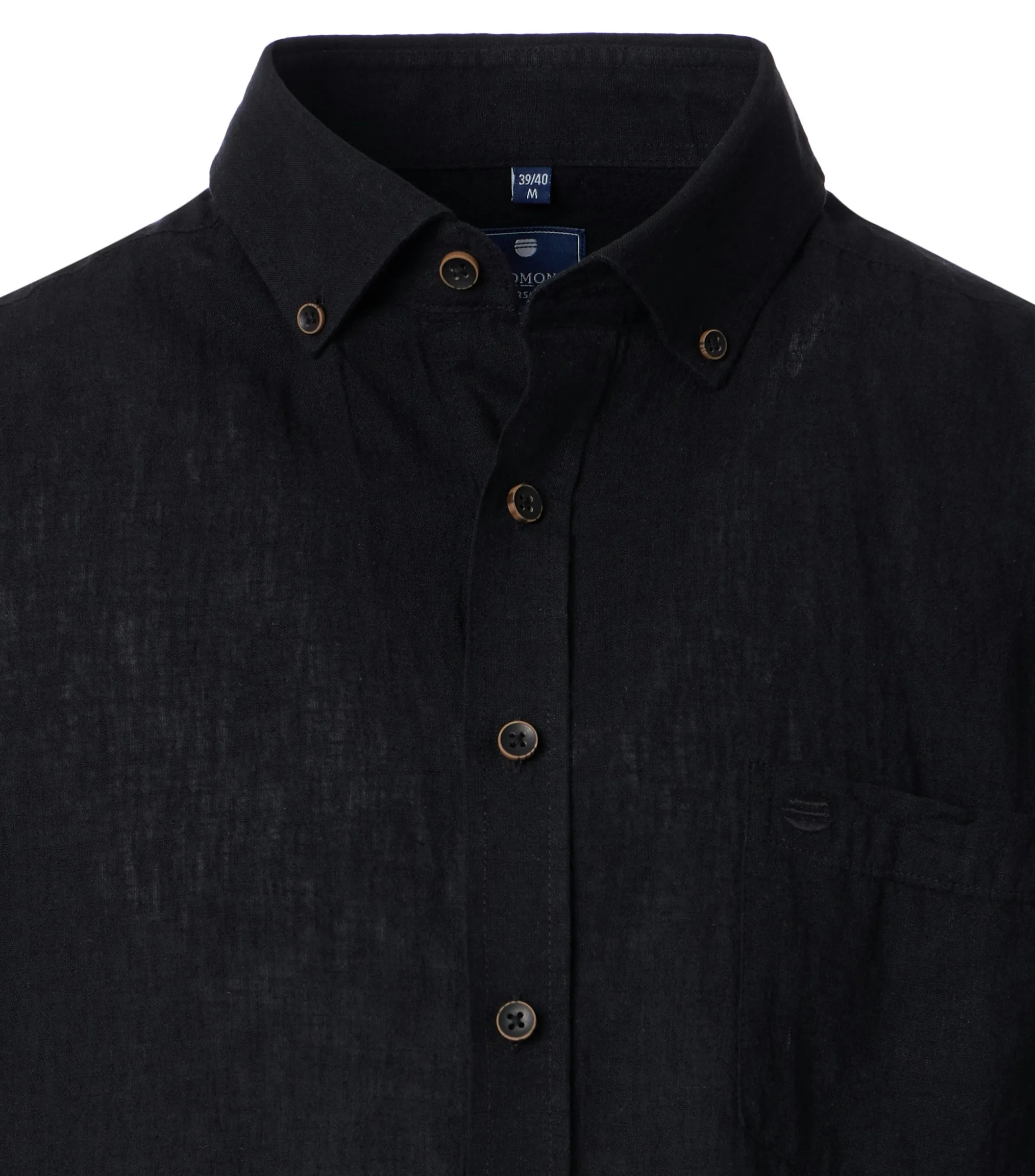 REDMOND Leinenhemd in Schwarz - 55 % Leinen, 45 % Baumwolle - Ansicht 3