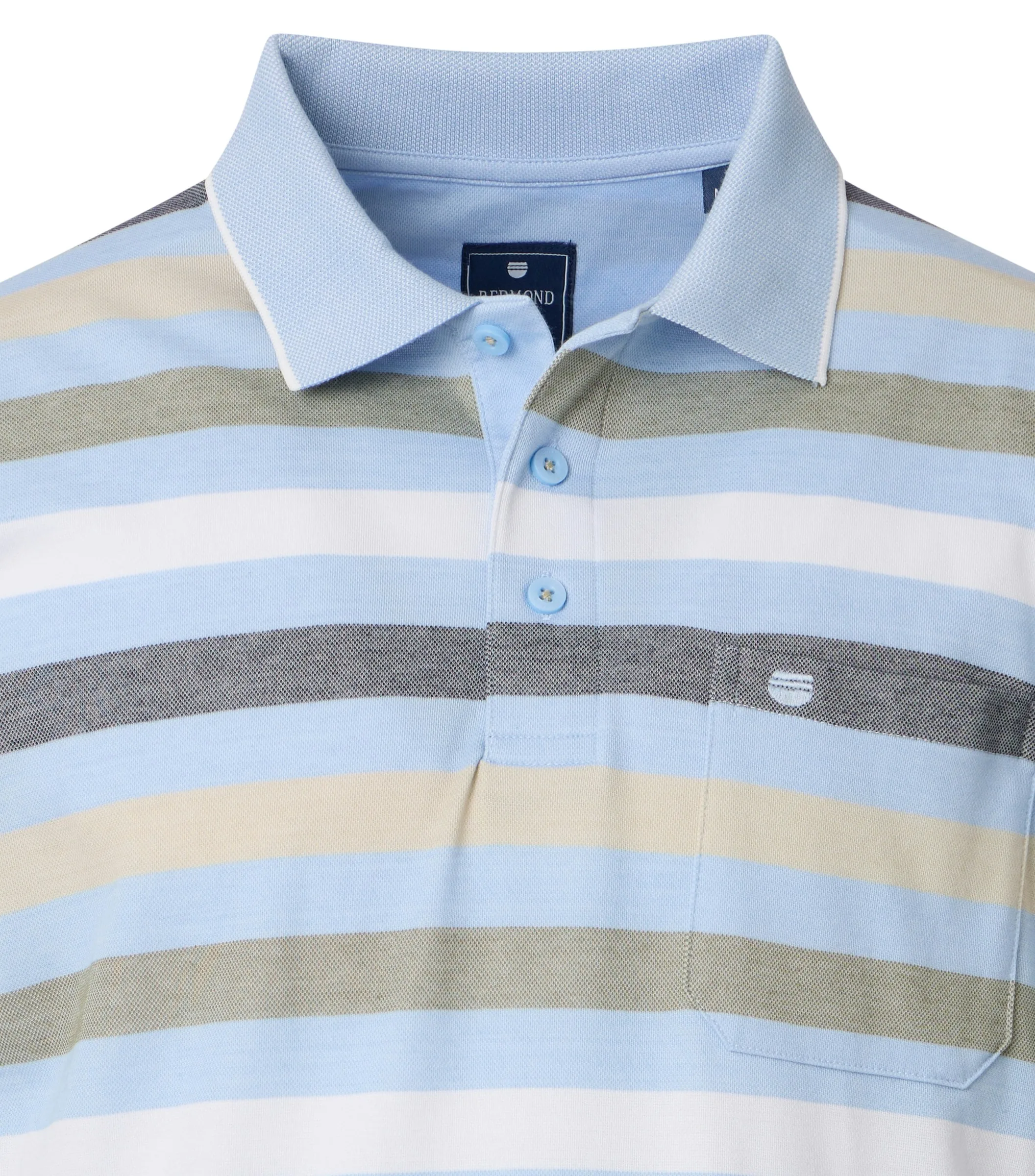 REDMOND Polo-Shirt in Blau - 50 % Baumwolle, 50 % Polyester - Ansicht 3