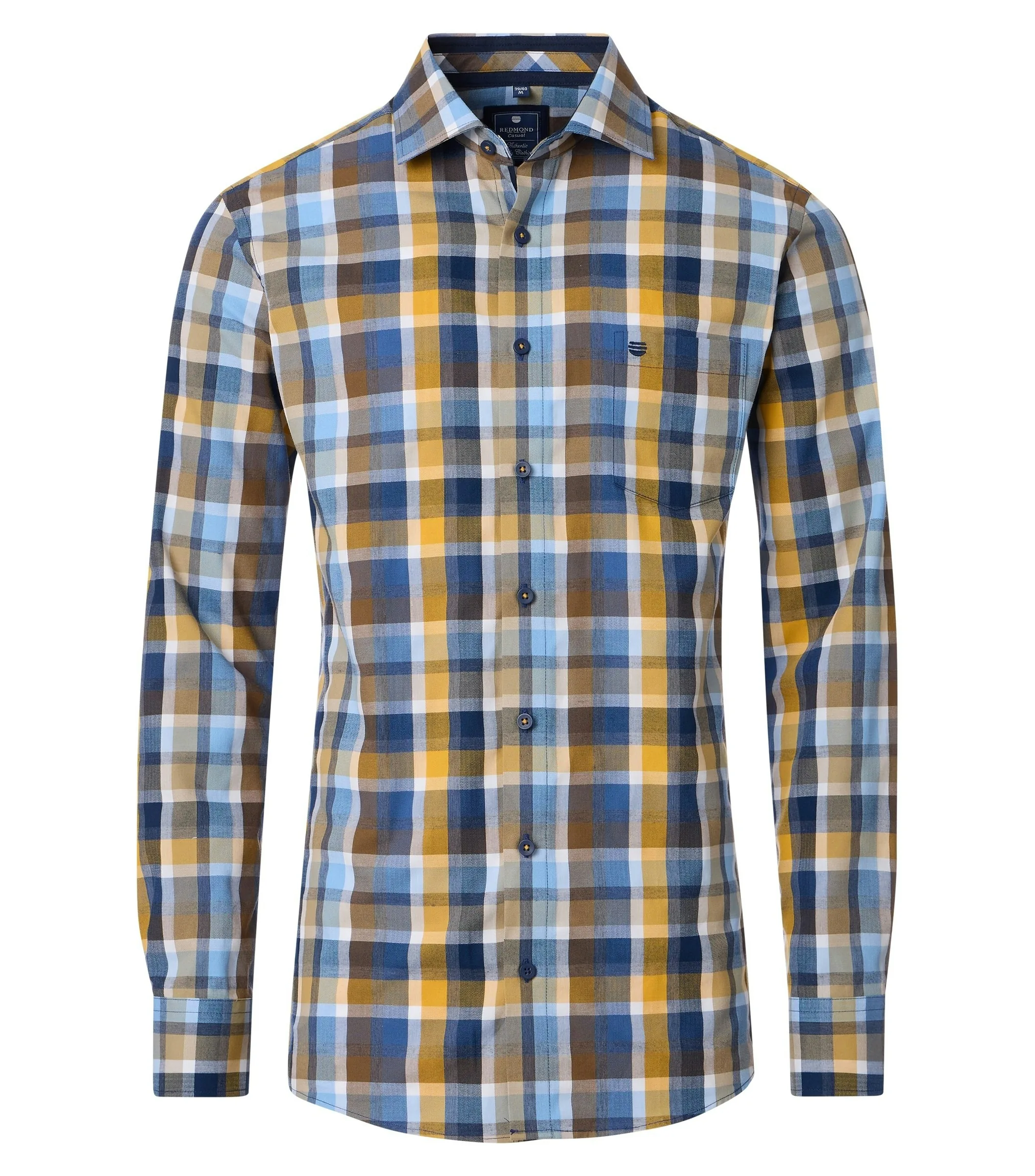 REDMOND Freizeithemd in Braun - 100 % Baumwolle - Ansicht 1