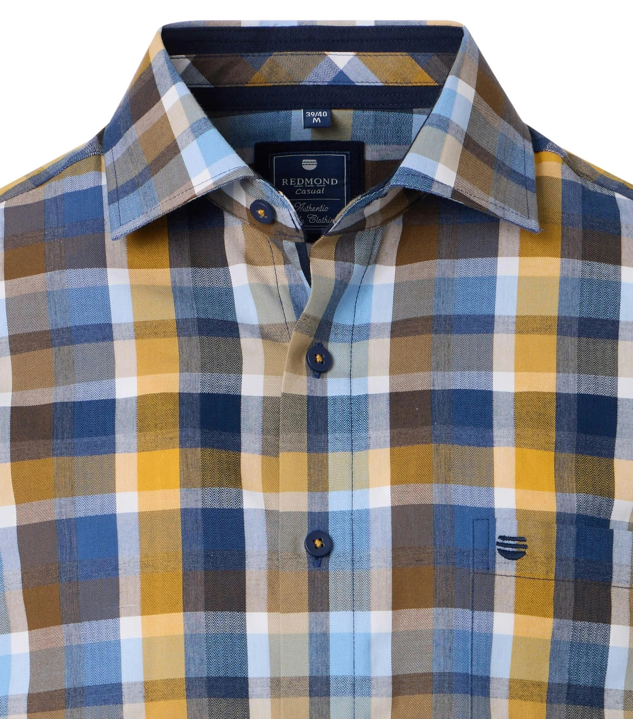 REDMOND Freizeithemd in Braun - 100 % Baumwolle - Ansicht 3