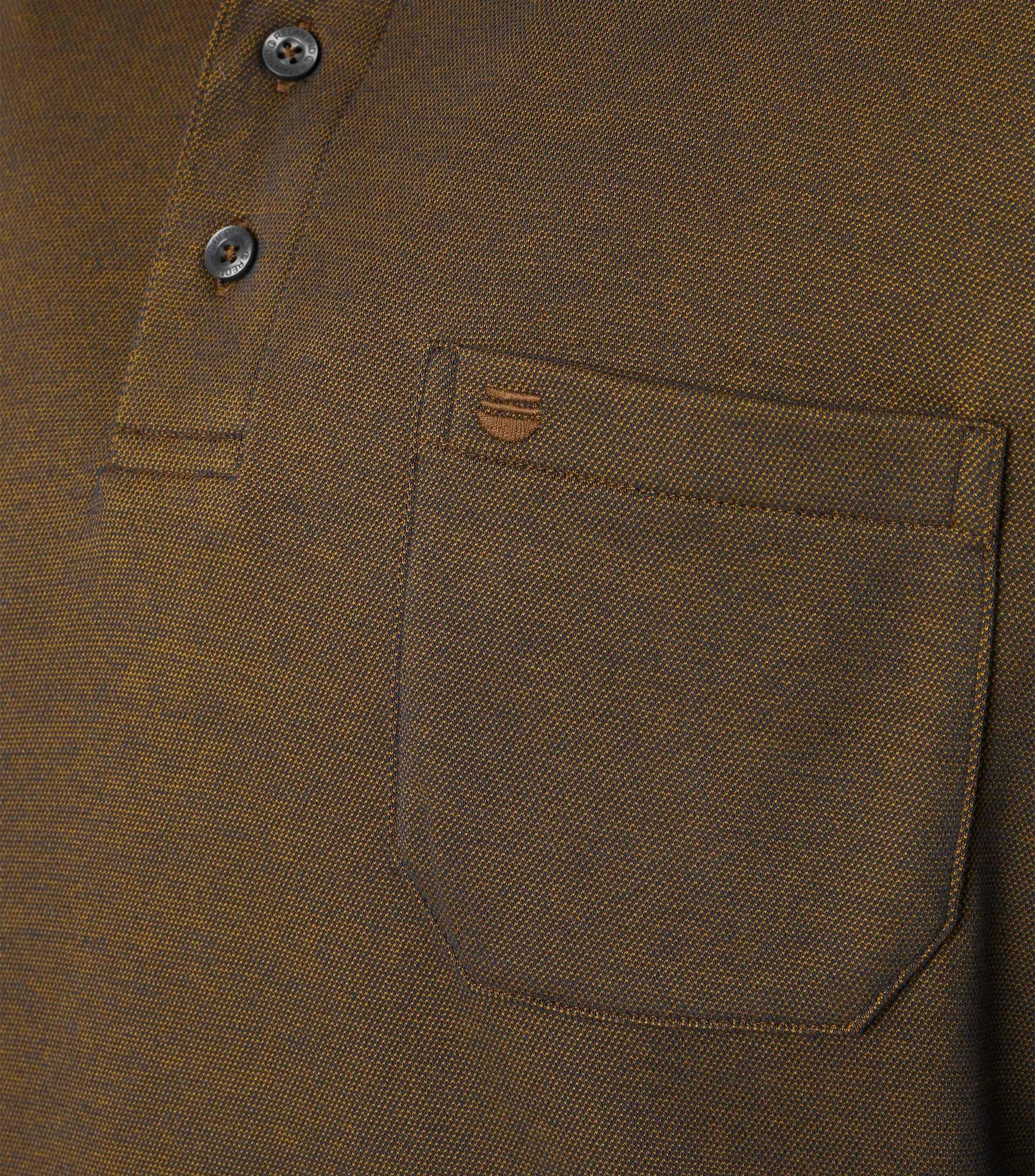 REDMOND Polo-Shirt Langarm in Gelb messing - 60 % Baumwolle, 40 % Polyester - Ansicht 4