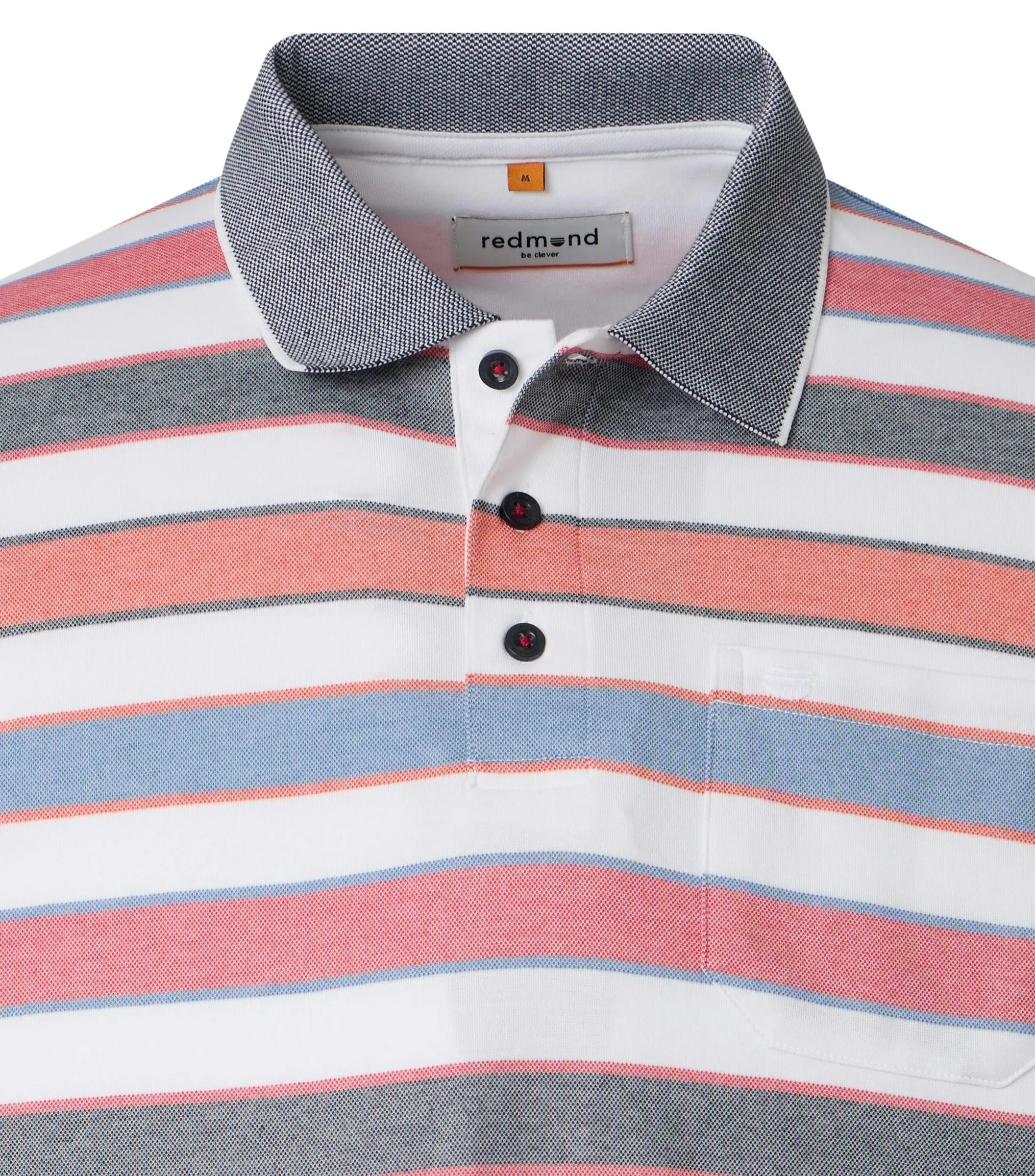 REDMOND Polo-Shirt in Rot - 50 % Baumwolle, 50 % Polyester - Ansicht 3