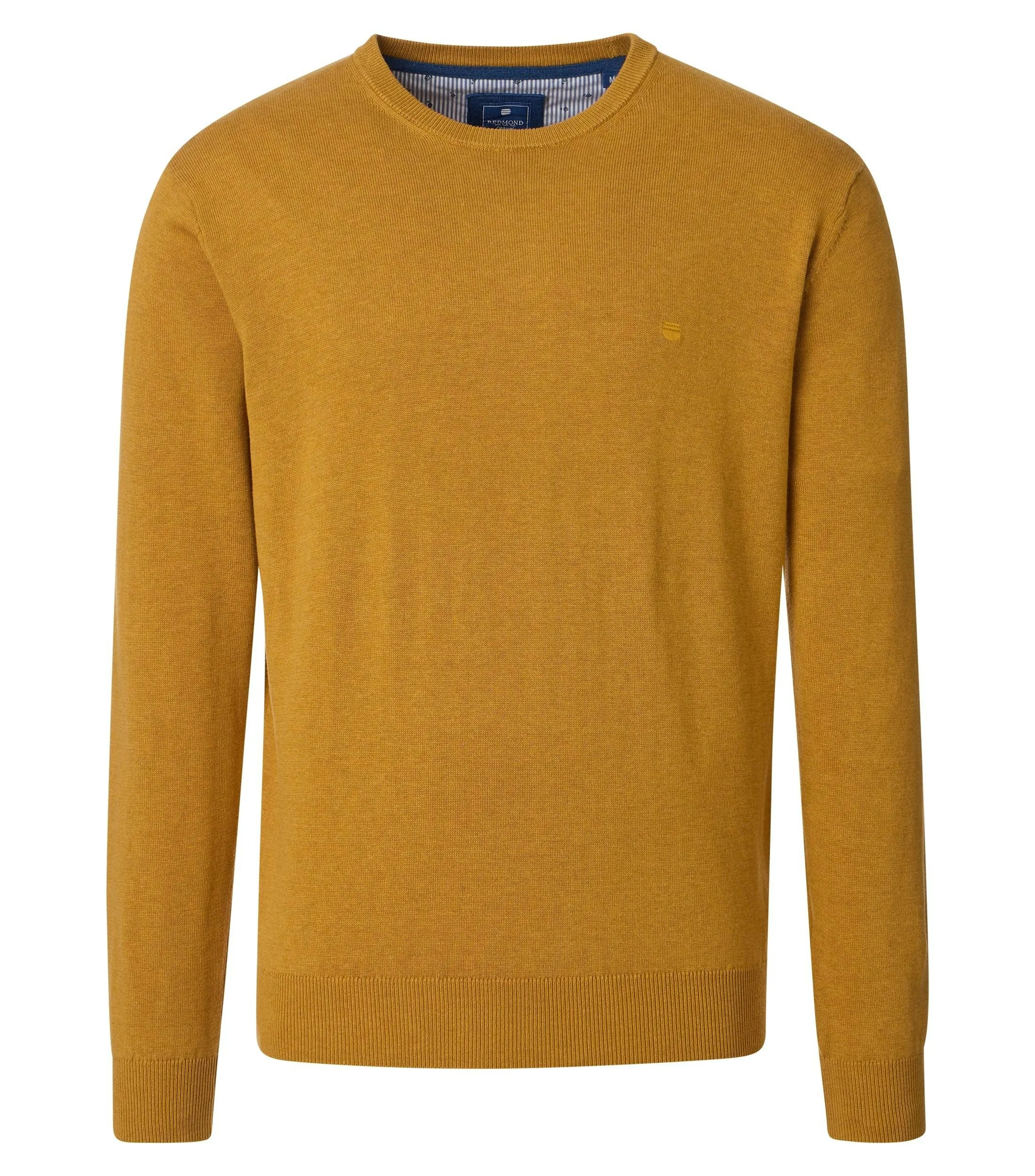 REDMOND Pullover in Gelb messing - 100 % Baumwolle - Ansicht 1