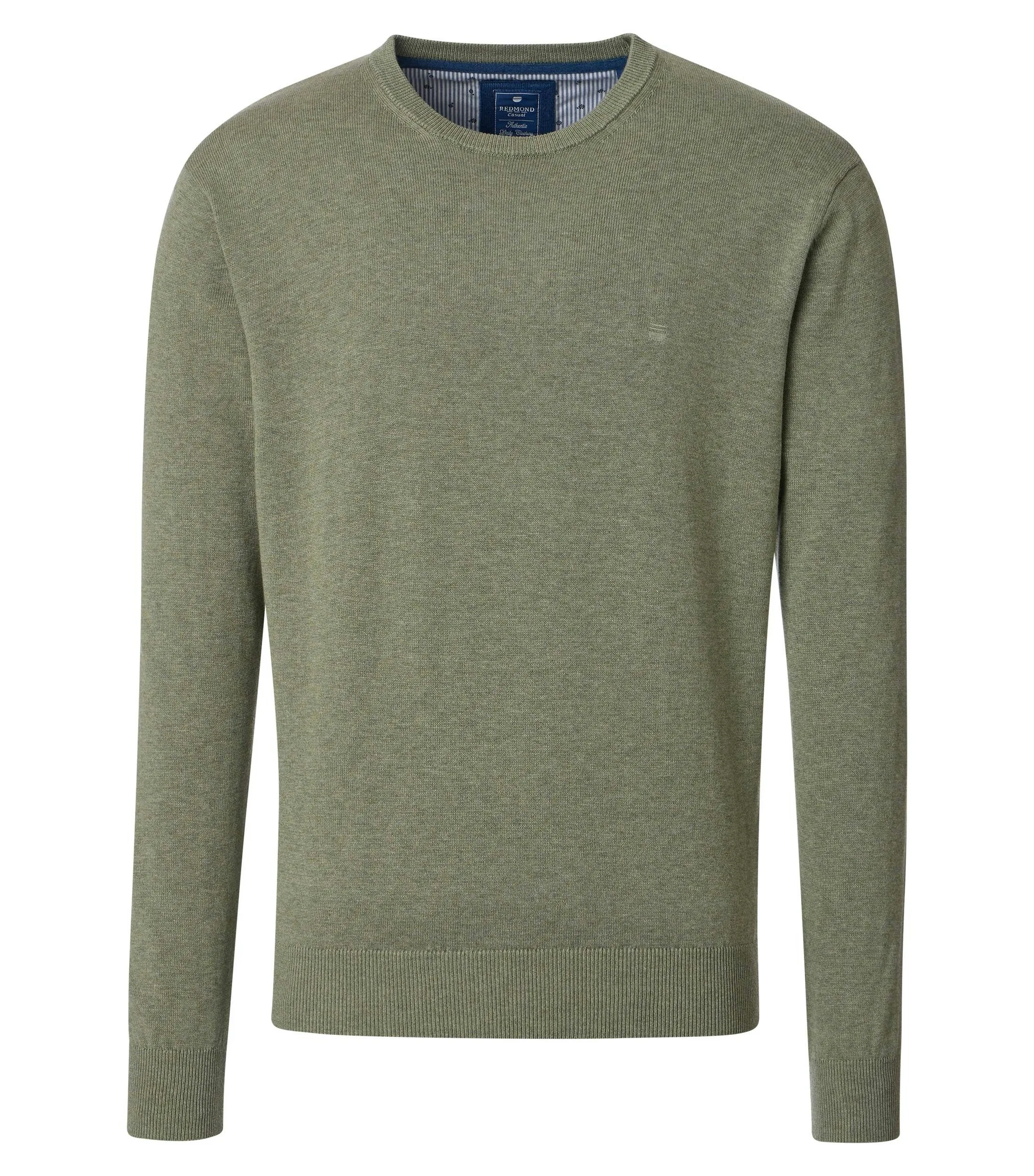 REDMOND Pullover in Grün salbei - 100 % Baumwolle - Ansicht 1